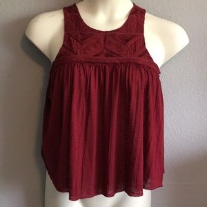 American Eagle deep red tank Size Small